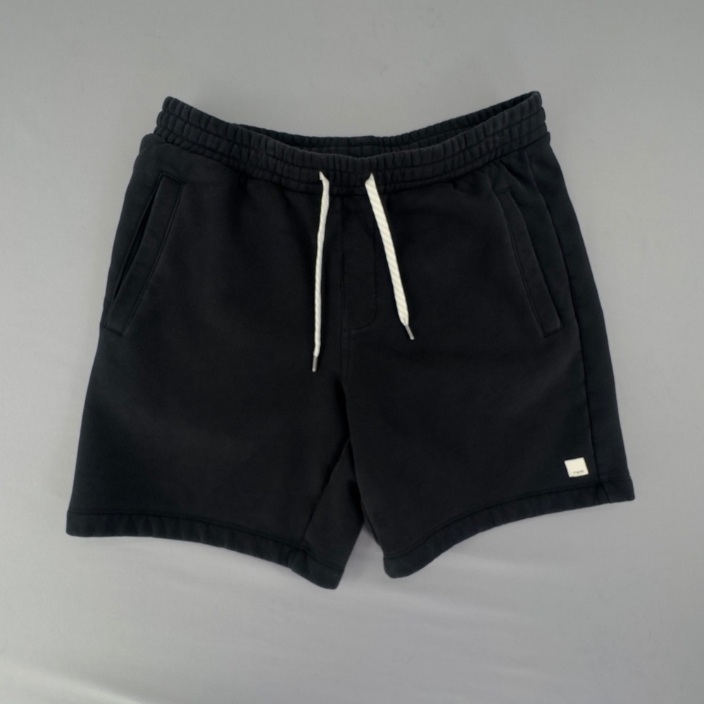 Vuori Mens L Seaside Shorts 8 Black Heavyweight Fleece Sweat Shorts V3057